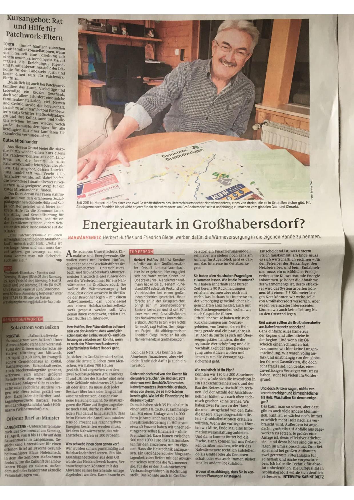 Bericht im Lokalanzeiger vom 08.09.2023