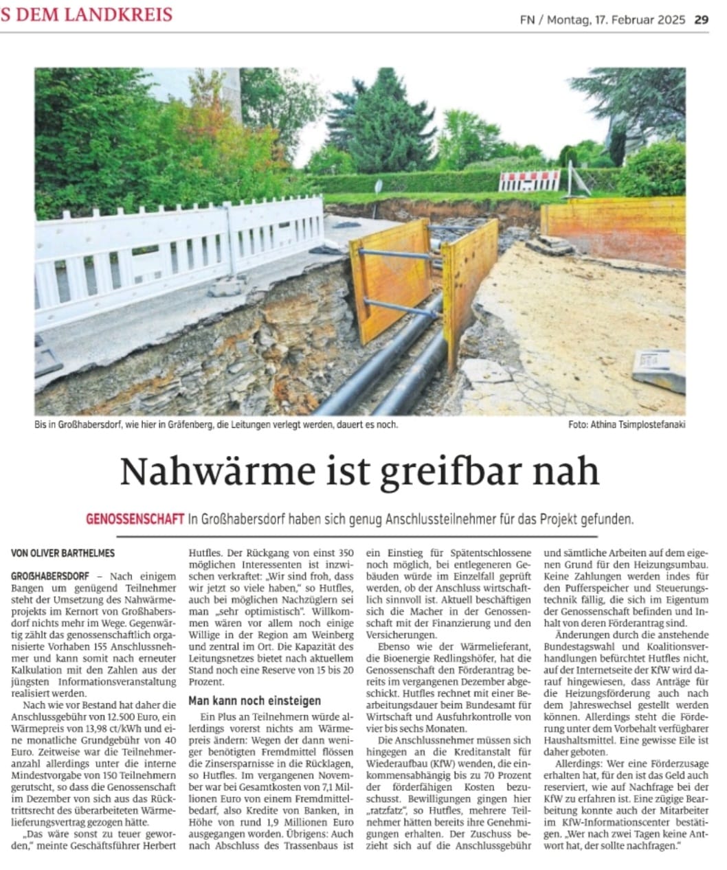 Aktuell in der Zeitung